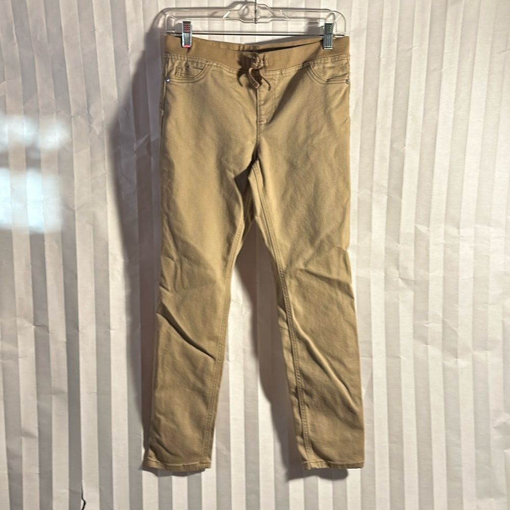 Wonder Nation Girls Beige Knit Top School Uniform Pants Set Size XXL